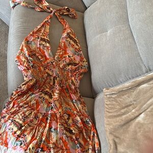 Vibrant Halter Neck Dress